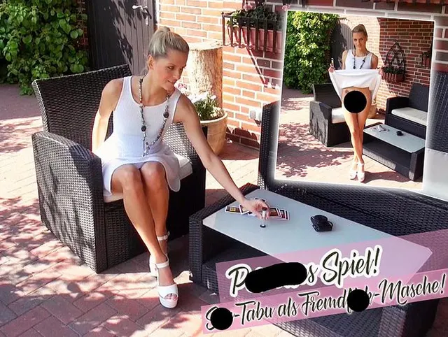 Ich spiele ein perverses Fremdfick-Spiel bis zur Gesichtsbesamung im Freien