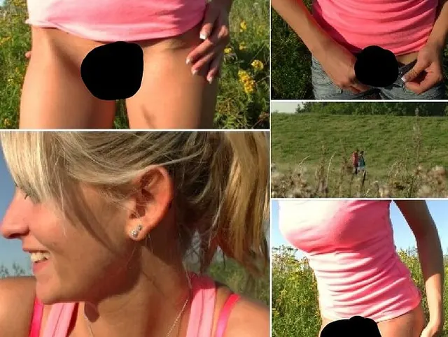 Ich schlucke die Beweise nach dem Quickie am Elbstrand