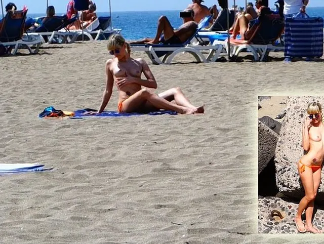 Ich mache mich notgeil am Strand für alle sichtbar
