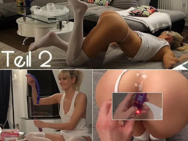 33cm Analkette komplett in meinem Arsch versenkt