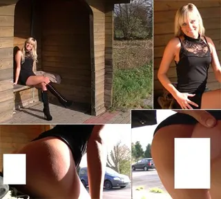 Extrem dreister Creampie am Bushäuschen vor laufendem Verkehr