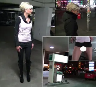 Dreister Quickie im Parkhaus auf der Reeperbahn mit Gesichtsbesamung
