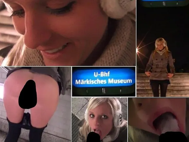 Ich lasse mich mitten in der U-Bahnstation ficken und komme mir aufs Gesicht